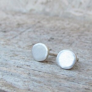 Silver Stud Earrings, 5mm Small Silver Earrings, Silver Stud Earring, Silver Circles Studs, Stud Earings