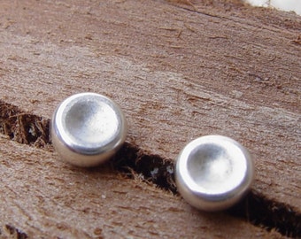Pendientes de plata de ley, pendientes de plata, pendientes de plata de ley medianos (5 mm), pendientes de plata con pasador, pendientes de plata con pasador