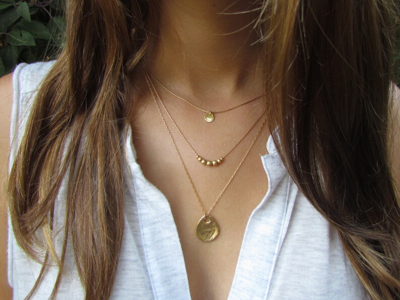 Simple Necklace Gold Necklace Gold Minimalist Necklace Etsy