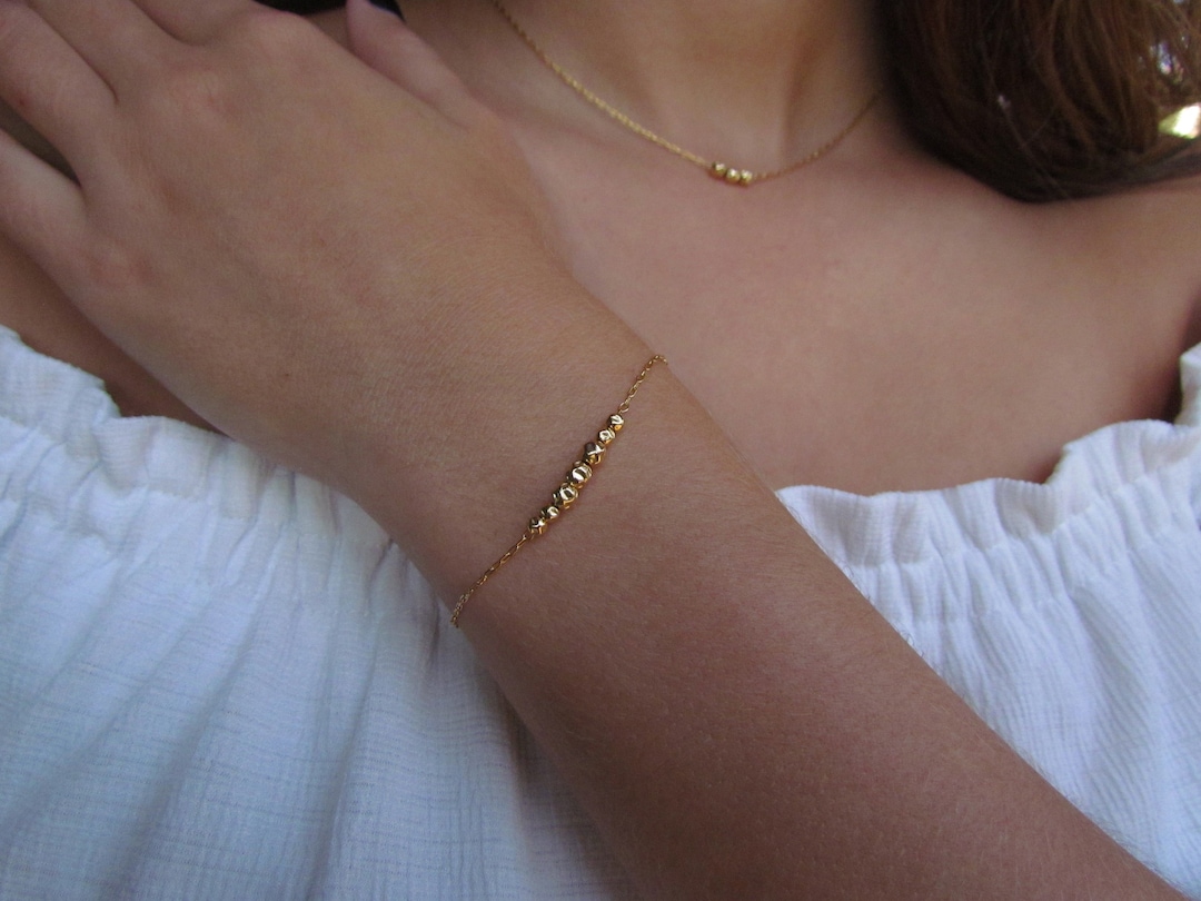 Gold Bracelet, Thin Gold Bracelet, Dainty Gold Chain Bracelet, Delicate