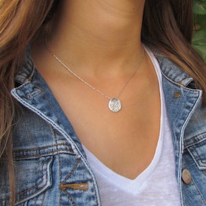 Silver Seed Necklace, Dainty Silver Necklace, Delicate Silver Necklace, Statement Necklace, Dainty Pendant, Nature Inspired Necklace