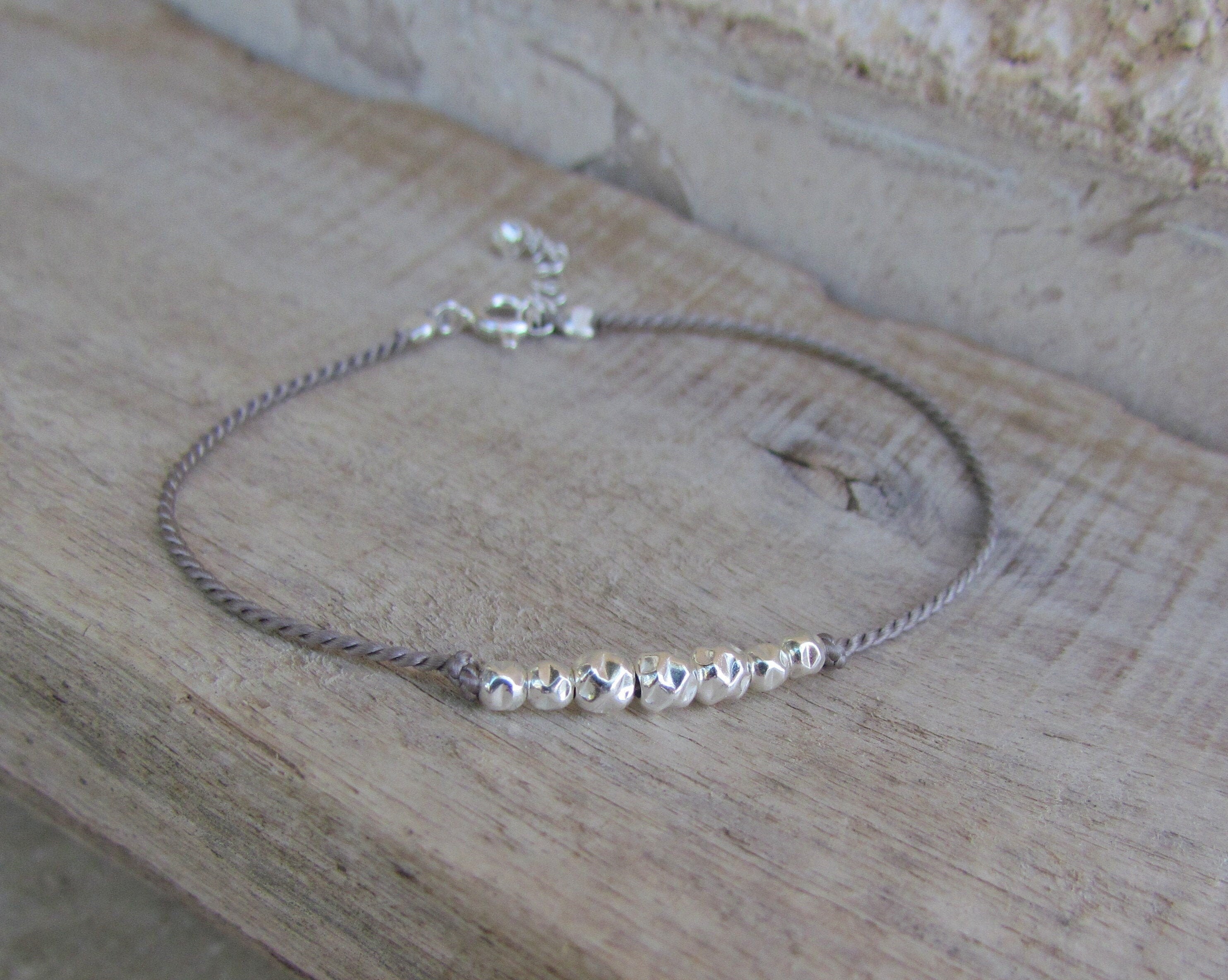 Graues Armband graues und silbernes Armband minimalistisches | Etsy