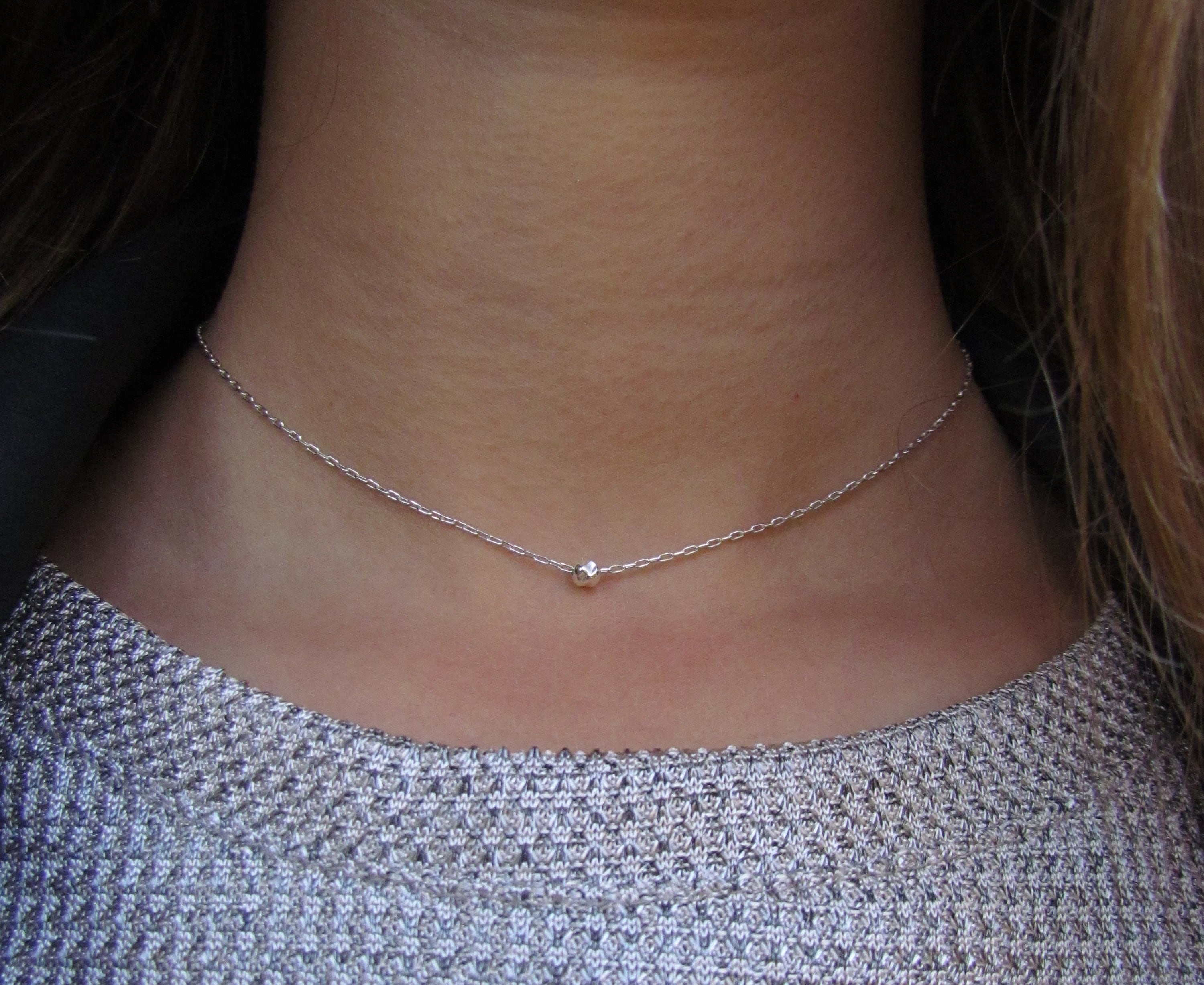 Dilreet Gold Tone Silver Choker