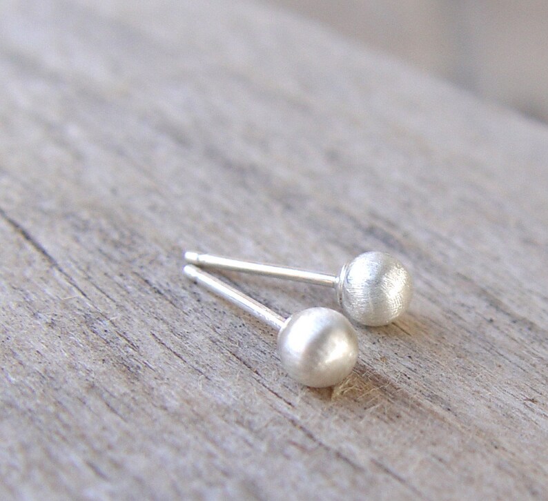 Small Silver Studs, Sterling Silver Post Earrings, Small Sterling Silver Studs, Silver Studs Earrings, Silver Studs image 3