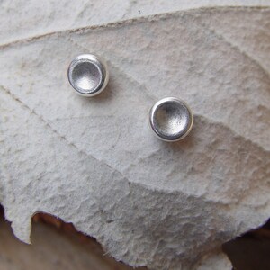 Sterling Silver Stud Earrings, Silver Studs, Sterling Silver Earring, Small 4mm Pebble Silver Stud Earring, Stud Earrings image 2