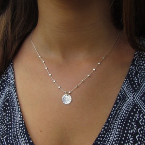 Silver disc choker discount
