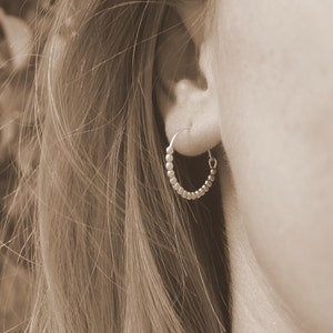Simple Gold Hoops, Small Gold Hoop Earring, Hammered Gold Hoop Earrings, Gold Hoop Earrings, Thin Gold Hoop Earrings image 5