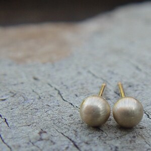 Gold Post Earrings, Small Gold Stud Earring, Gold Stud Earrings, Gold Earring Posts, Gold Studs, Gold Stud Earring image 3