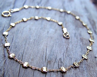 Gold filled Anklet, Gold Anklet, Gold Ankle Bracelet, Thin Gold Anklet