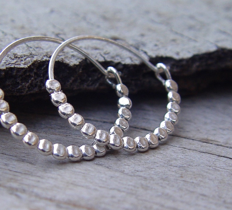 Silver Hoops , Sterling Silver Hoops, Silver Earrings, Sterling Silver Earring, Silver Hoop Earrings, Small Silver Hoop Earrings image 1