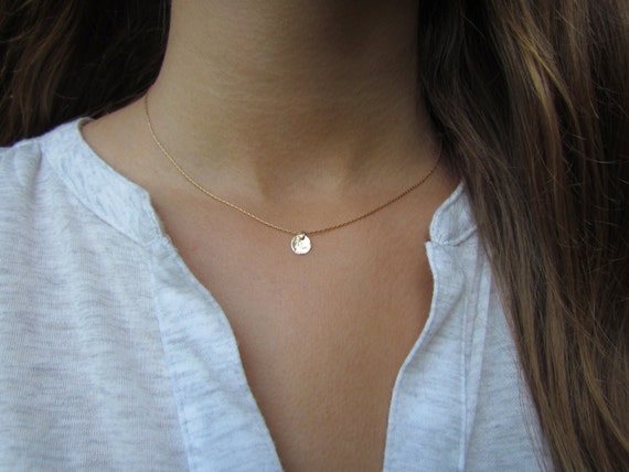Etsy dainty gold necklace sale