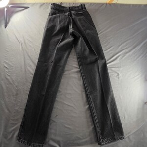 Wrangler Silver Lake Vintage High Waisted Black Straight Leg Jeans USA 7/8x34 image 9