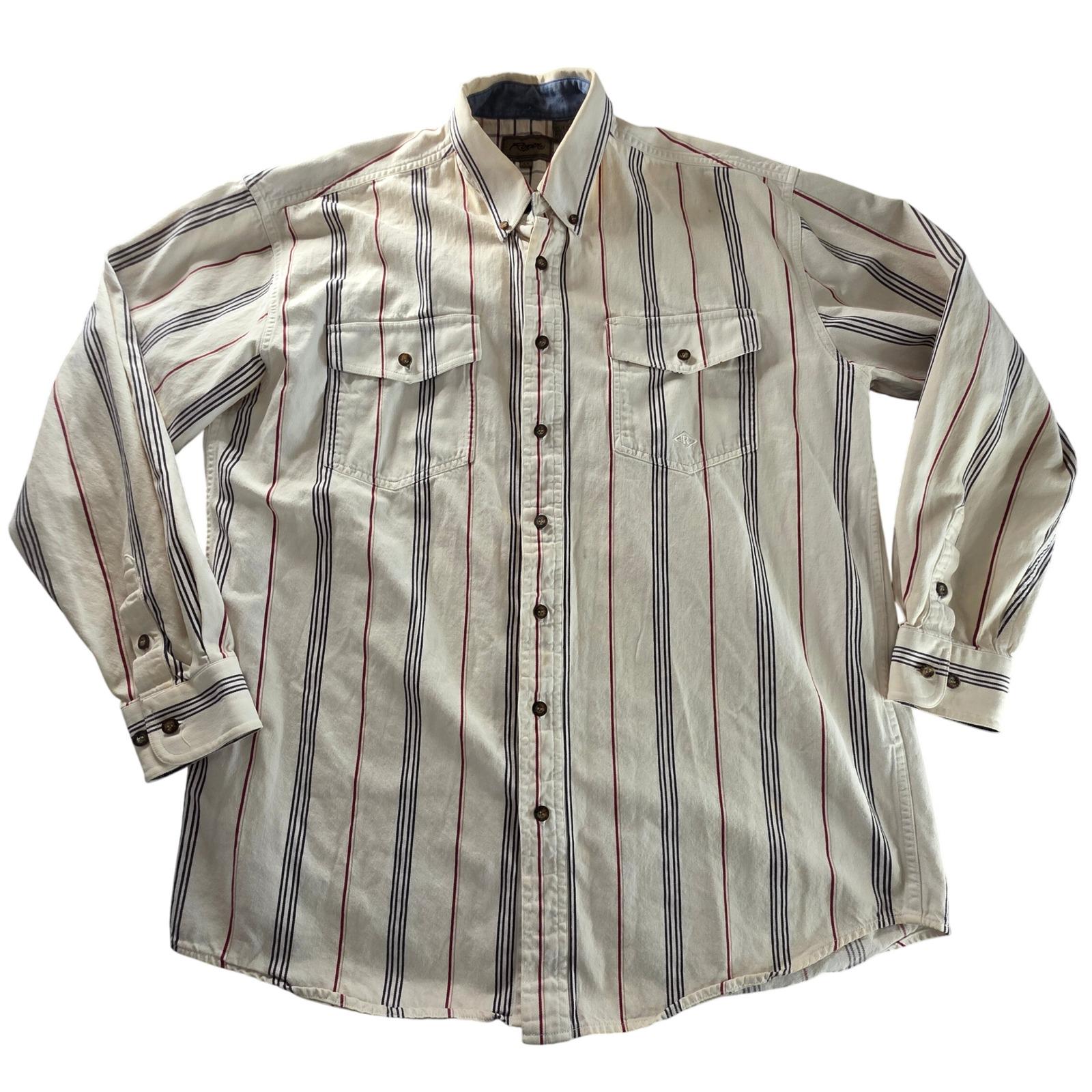 Chemise Western Cowboy ROPER - Manches Courtes - Taille M (Medium) - 100% Coton - Motif Éperons - Occasion TB