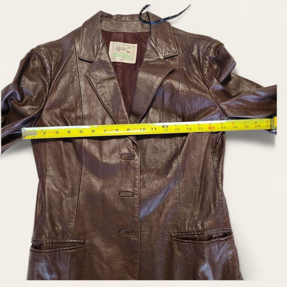 H Bar C Ranchwear ヴィンテージ ブラウン レザー ブレザー ジャケット