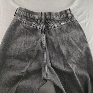 Wrangler Silver Lake Vintage High Waisted Black Straight Leg Jeans USA 7/8x34 image 1