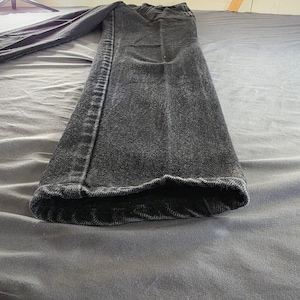Wrangler Silver Lake Vintage High Waisted Black Straight Leg Jeans USA 7/8x34 image 3