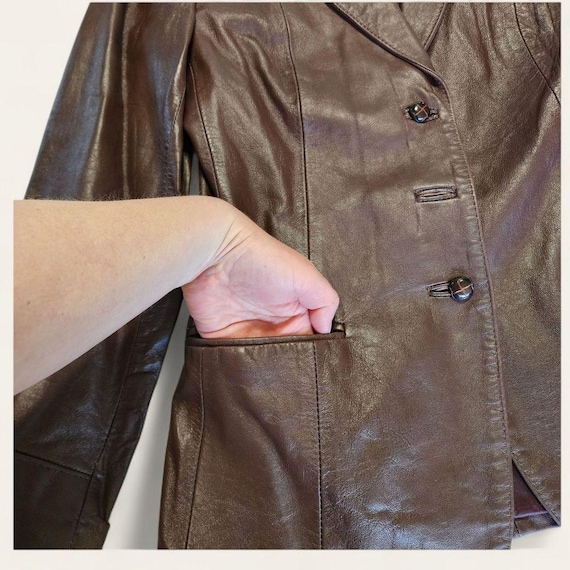 H Bar C Ranchwear ヴィンテージ ブラウン レザー ブレザー ジャケット