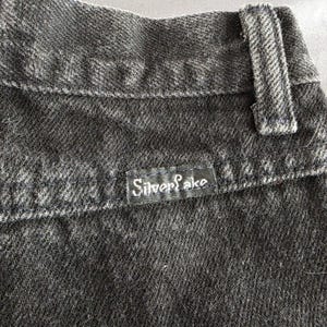 Wrangler Silver Lake Vintage High Waisted Black Straight Leg Jeans USA 7/8x34 image 8