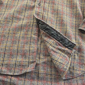 Pendleton Wool Shirt Vintage Plaid Quilt Lined M Brown Tan Workwear USA 70s 80s image 2