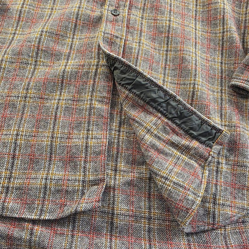 Pendleton Wool Shirt Vintage Plaid Quilt Lined M Brown Tan Workwear USA 70s 80s image 2