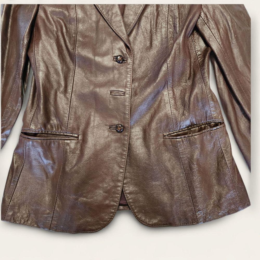 H Bar C Ranchwear ヴィンテージ ブラウン レザー ブレザー ジャケット