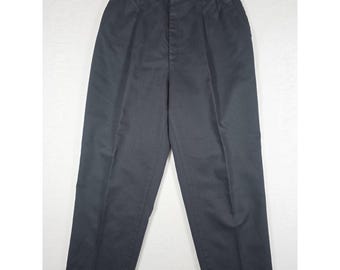 Levi's Sportswear Trousers High Waist Pleated Straight Leg 12 Black Vintage 80s