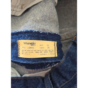 Vintage Wrangler 13MWZ cowboy-snit jeans 35 x 30 western 70s 80s Scovill VS afbeelding 6