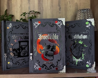 The Edge of Darkness Trilogy by Leigh Rivers Rebinds, Limited Edition, Painted Edges *MADE TO ORDER*
