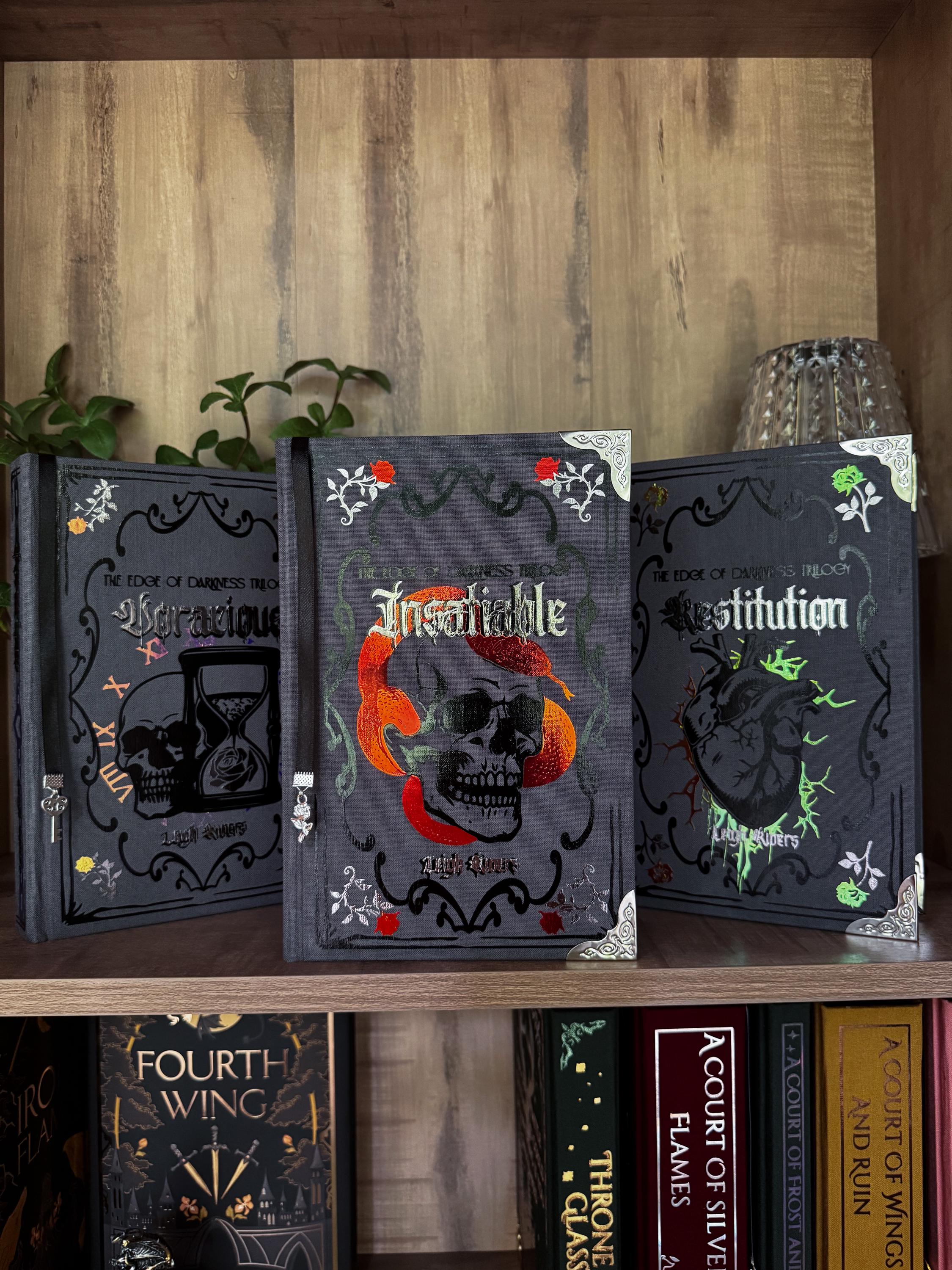 The Edge of Darkness Trilogy by Leigh Rivers Rebinds, Limited 
