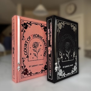 A Court Of Thorns and Roses by Sarah J. Maas Rebind, Limited Edition, Pink|Silver Painted Edges *MADE TO ORDER*