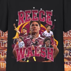 Reece Walsh Brisbane Broncos Unisex Softstyle T-Shirt, Vintage Rugby League NRL 90s Maroons Tee, Queensland Fan Gift