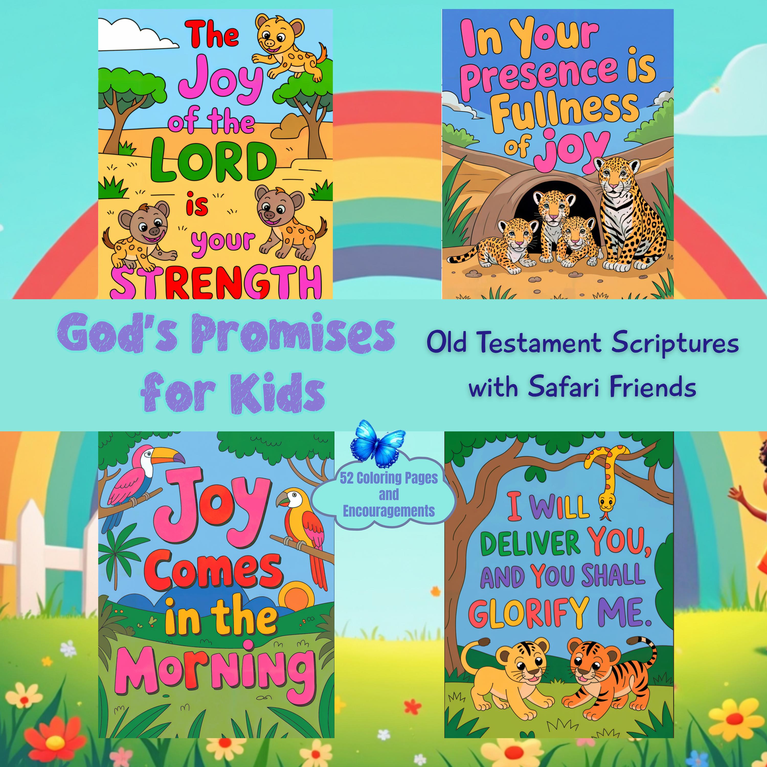 BIBLE Coloring Book: God's Promises for KIDS. Old Testament Scriptures ...