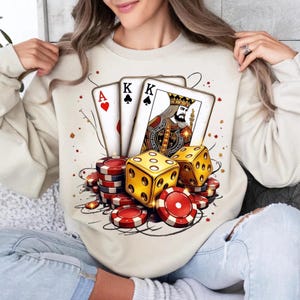 Casino All In PNG, Poker Shirt Design, All In Valentine Art, Gambling PNG Design, Dice and Cards Shirt, Poker Chips Art PNG