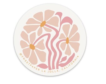 Pink Flowers Sticker