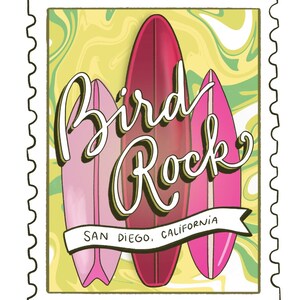 Sticker roche oiseau