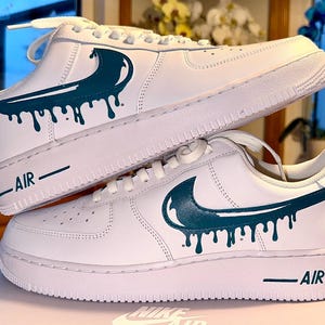 カスタム AirForce 1 ドリップ カスタム、カスタム ナイキ シューズ、手描きギフト、ロー ダンク、クールな新トレンド