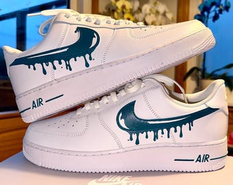 Custom AirForce 1 Drip custom, Custom Nike Shoes, Hand-Painted Gift, Low Dunks, Cool New Trending