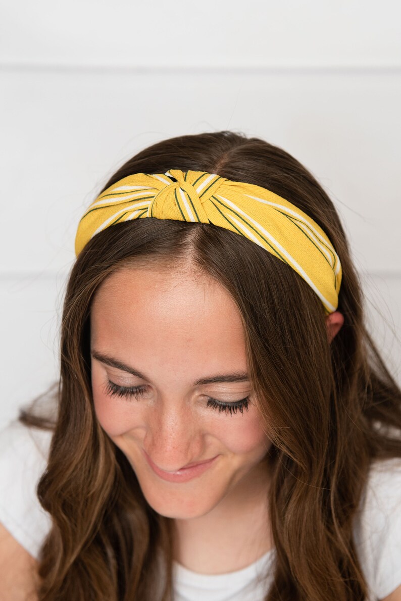 Mustard Knotted Hard Headband for Girl Women Hard Headband Etsy