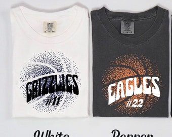 Sports Team T-Shirt, Basketball Tees, Custom Text Shirt, Basketball Team TShirt, Personalized Shirt, Basketball Mom Shirt, custom crewneck