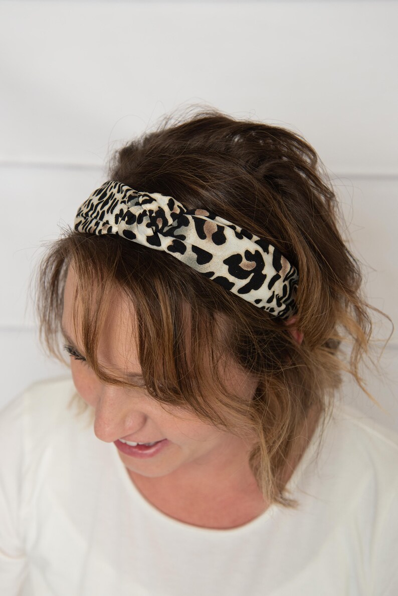 animal print knot headband