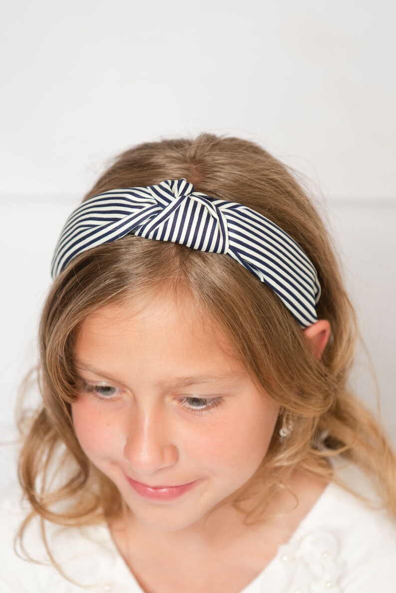 Navy Knot Headband Girl Womens Hard Headband for Women Navy Etsy