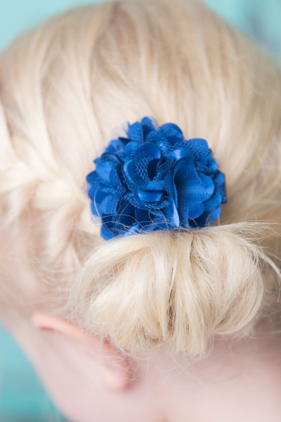 blue flower hair accessories