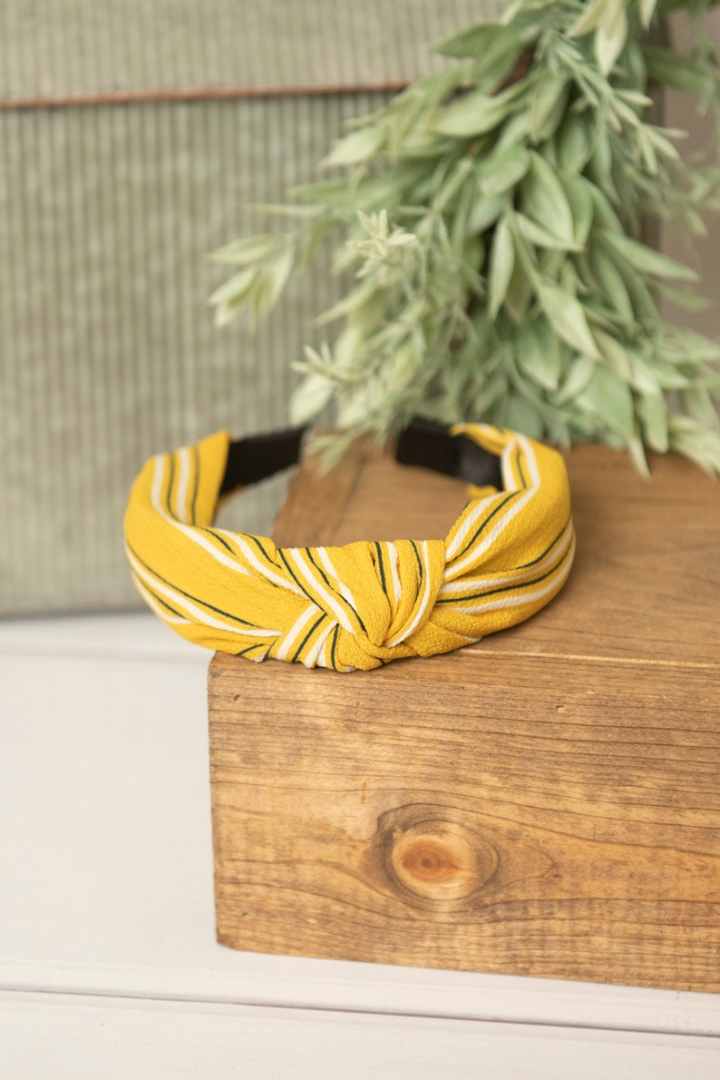 Yellow knotted hard headband for girl women hard headband for Etsy