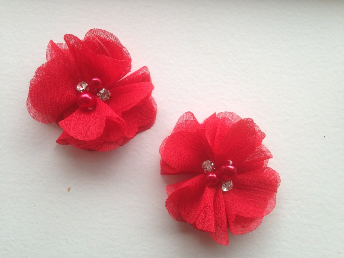 Red Hair Clips Mini Hair Clip Piggy Tail Hair Clip Red Etsy