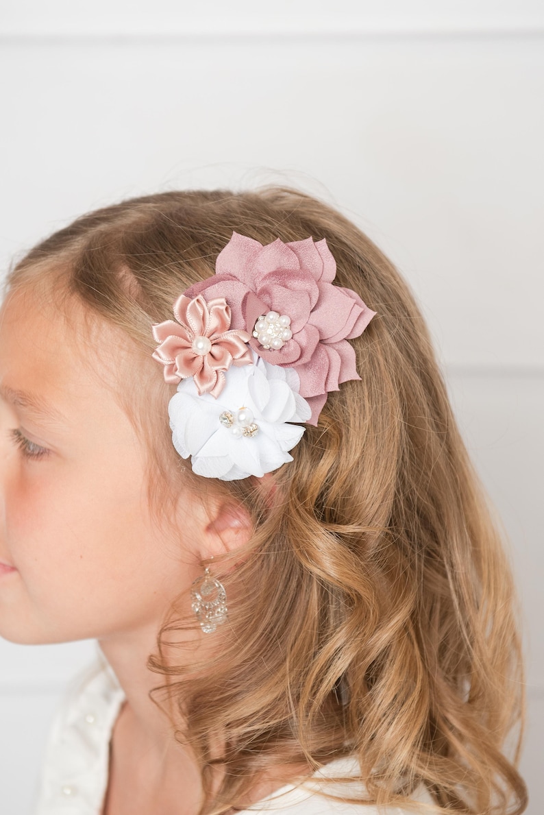 rose gold hair clip wedding