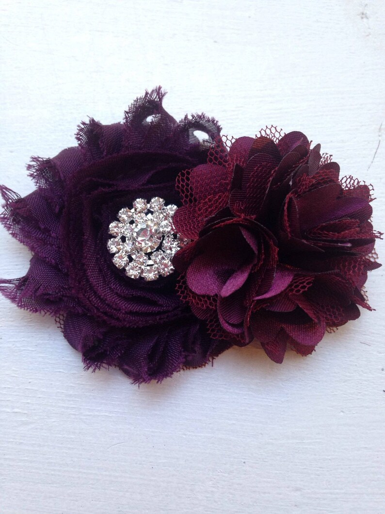 Eggplant Hair Clip Purple Hair Clip Bridal Hair Clip Girl Etsy