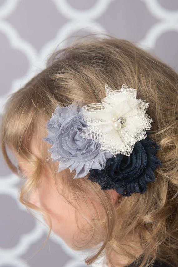 navy hair accessories