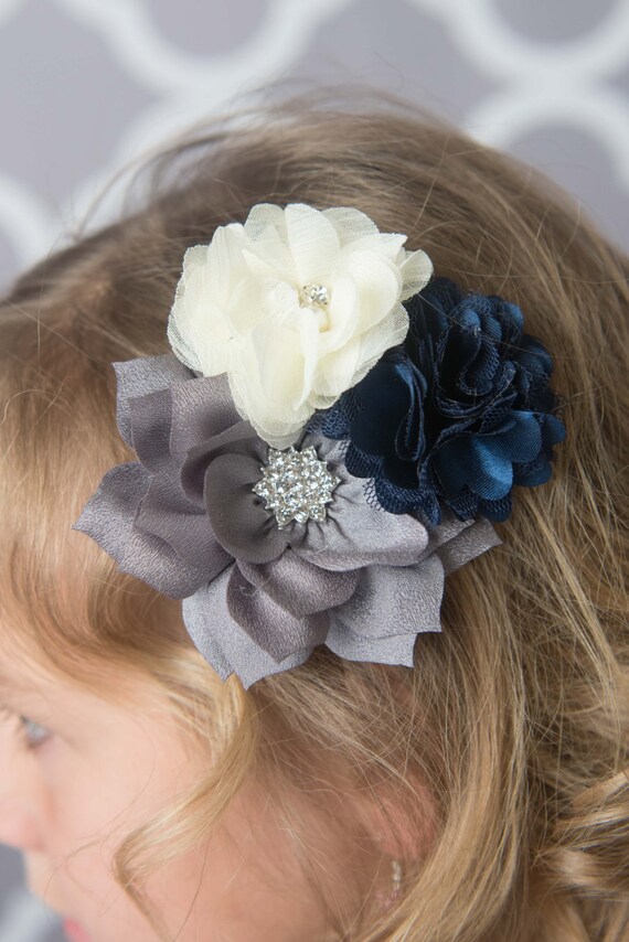 navy hair accessories