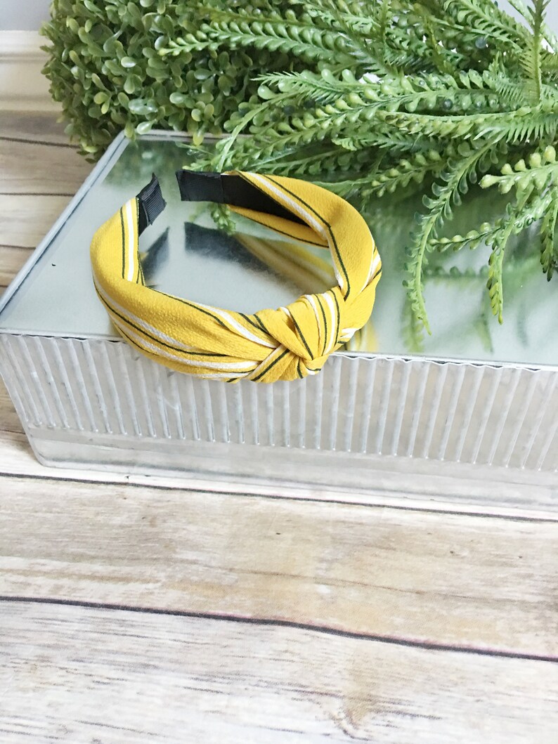 Yellow knotted hard headband for girl women hard headband for Etsy
