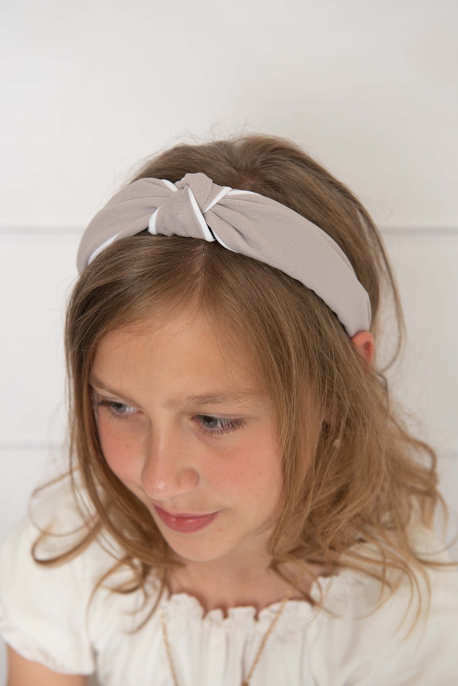 Grey knotted hard headband for girl womens hard headband for Etsy